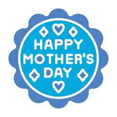 Mothers Day Glyph Two Color Icon