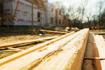 Fototapeta premium Residential Home Build Under Construction