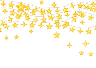 Background with garland of star light bulbs. Merry Christmas and Happy New Year decoration.