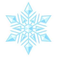 Illustration of snowflake. Winter decoration for Merry Christmas and Happy New Year.