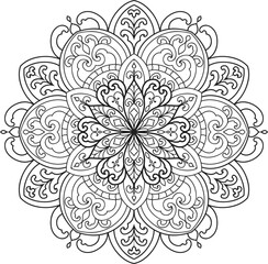 Mandalas for coloring book color pages. Anti-stress coloring book page for adults.
