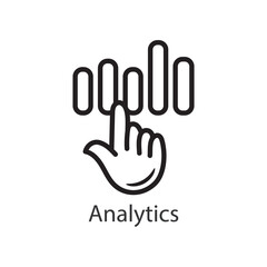 Analytics Filled Outline Icon Design illustration. Data Symbol on White background EPS 10 File