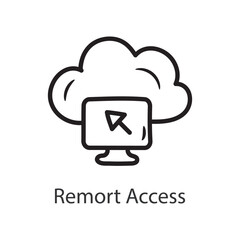 Remote Access Filled Outline Icon Design illustration. Data Symbol on White background EPS 10 File