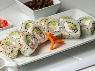 sushi on a plate