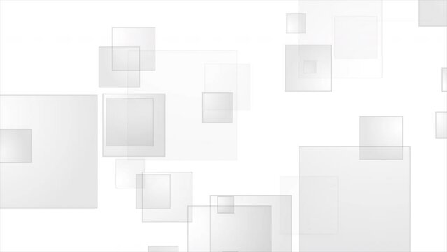 Abstract grey tech geometric glossy squares background. Seamless looping motion design. Video animation Ultra HD 4K 3840x2160