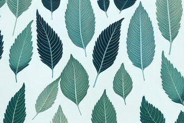 Beautiful green leaves design pattern illustrated
