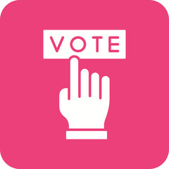 Obraz premium Button Multicolor Round Corner Glyph Inverted Icon