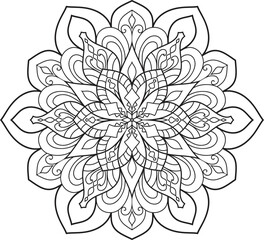 Oriental mystical pattern. Yoga mandala. Hand drawn illustration