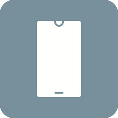 Smart Phone Multicolor Round Corner Glyph Inverted Icon