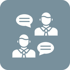 Conversation Multicolor Round Corner Glyph Inverted Icon