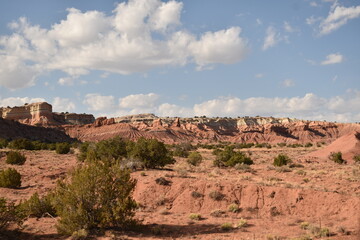 Fototapeta na wymiar A mesa ridge in New Mexico