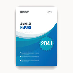 Modern business annual report cover page design templates