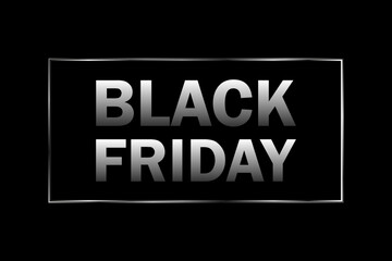 Black Friday sale poster. Commercial discount event banner. Black background textured with paper 3d dynamic shapes and golden glittering halftone pattern. Vector business illustration. Ad sign.