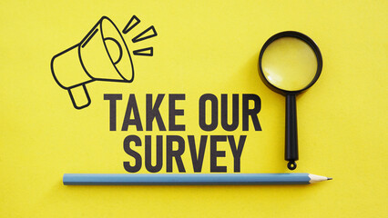 Take Our Survey is shown using the text