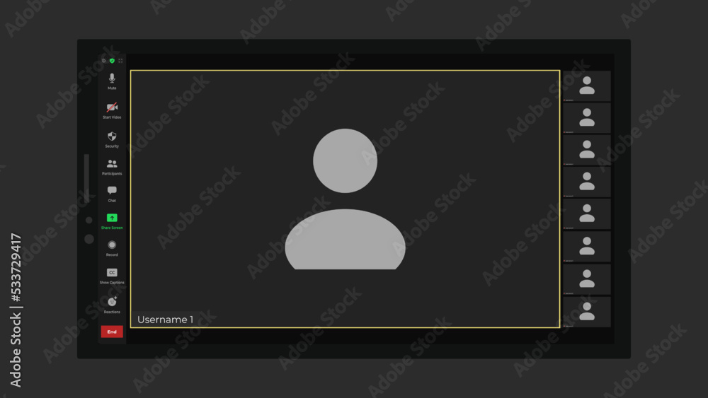 Poster video conference calls window overlay. online conference meeting. video conferencing window overlay.