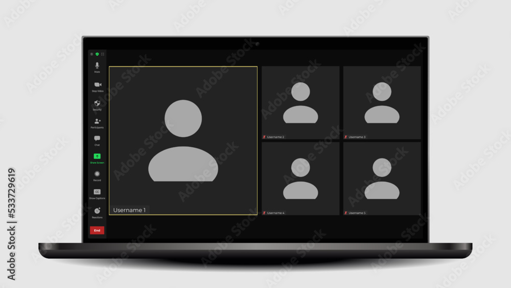 Poster video chat user interface. application for social communication. video conferencing window overlay. 