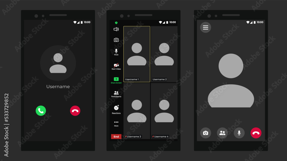 Aufkleber video conferencing user interface. online conference meeting. user web video call window. digital co