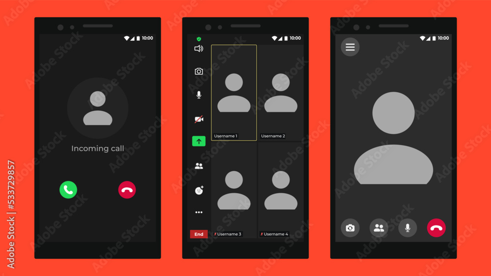 Aufkleber video conferencing user interface. user web video call window. video conference icon. digital commun