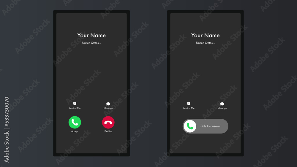 Poster abstract flat design simple vector accept ringing smartphone concept. telephone symbol isolated on a