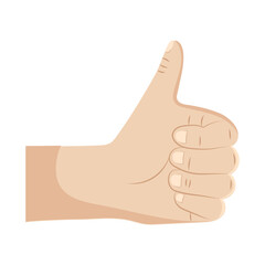 hand with thumb up