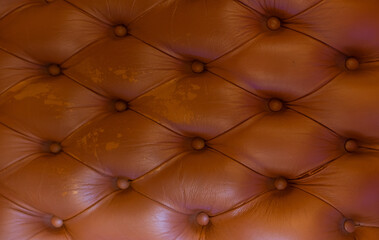 Part of an antique red sofa as a background