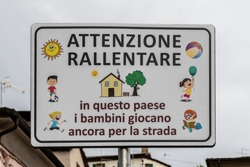 Beware of children playing in the street!