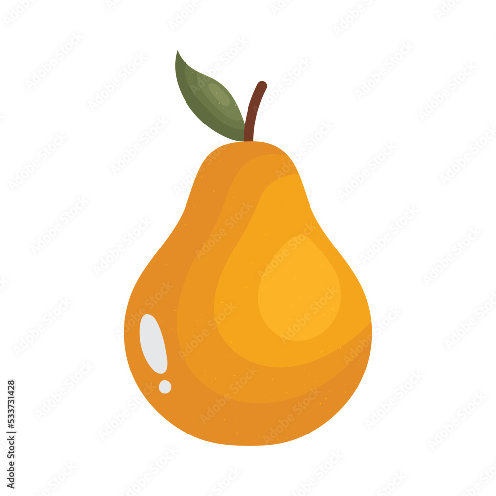 Sticker pear fruit icon