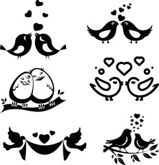 Naklejka premium Love birds