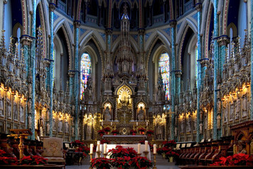 Beautiful Interior of Ottawa Notre Dame Cathedral Basilica