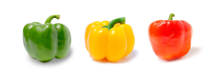 Fresh sweet pepper isolated on white background