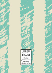 Vector Abstract Hand Drawn Scribble Cover. Minimal Artistic Sketch Poster.