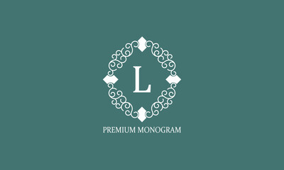 Obraz premium Luxury letter L logo design. Elegant monogram concept for boutique, restaurant, wedding service, hotel or business.