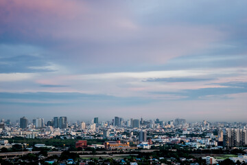 country skyline at sunset