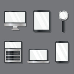 portable devices mockups set