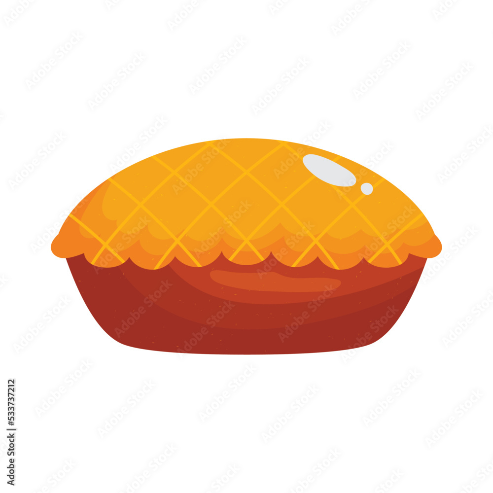 Sticker apple pie icon