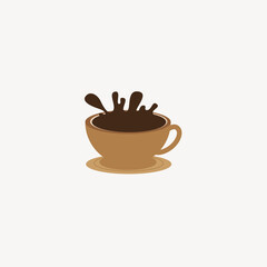 vector illustration of a coffee cup for an icon, symbol or logo. suitable for coffee shop logo 