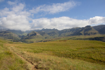 Fototapeta na wymiar Landscape in the mountains, Drakensburg, South Africa