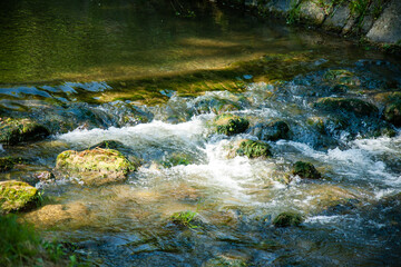 Gradna stream by Samobor pedestrian walkway