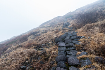 登山道、鳥海山