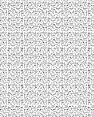 Fruit Repeating Pattern - Seamless Black and White Repeating Icons