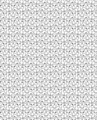 Fruit Repeating Pattern - Seamless Black and White Repeating Icons