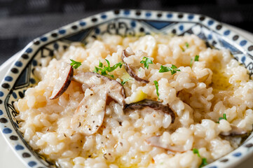 きのこのクリームリゾット