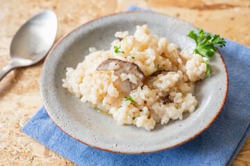 きのこのクリームリゾット