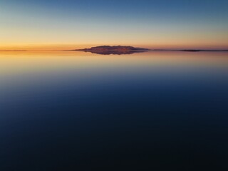 Sunset over Great Salt lake