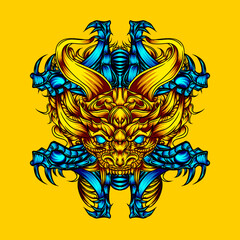 Devil's head vector design 