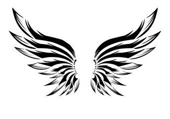 Vector tribal angel wing logo