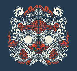 Vector tribal barong with old color