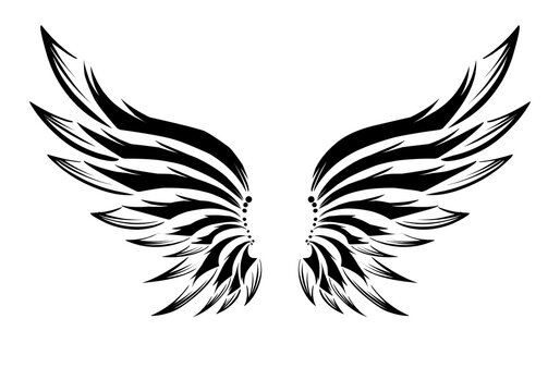 Vector tribal angel wing logo