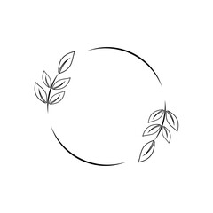 Botanical wedding frame elements