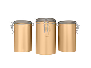 Transparent Glossy Metal Coffee Jar Image